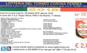Lotteria Corona Ferrea 2018 elenco biglietti vincenti